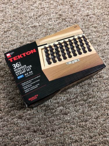 TEKTON 5/32-Inch Letter and Number Stamp Set 36-Piece New 6610 Imprints Metal
