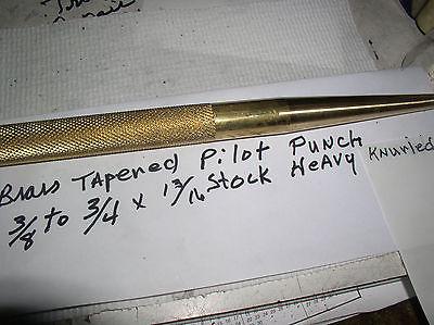 BRASS PILOT PUNCH TAPERED 1PC. 3/8