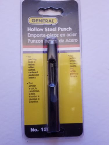 Hollow Steel Punch,No 1280G,  General Tools Mfg Leather Canvas etc... 9/32