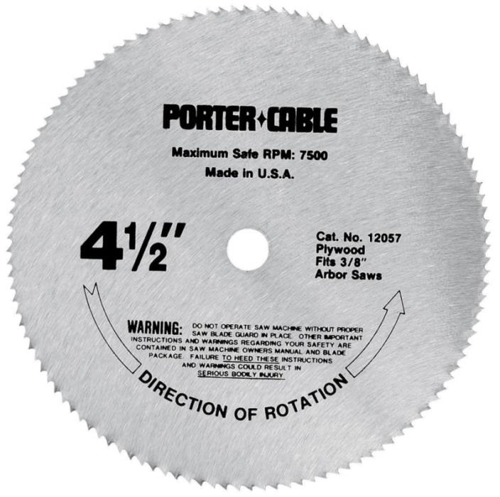 PORTER-CABLE 12057 4-1/2-Inch 120 Tooth TCG Plywood Cutting Saw Blade with 3/8-I