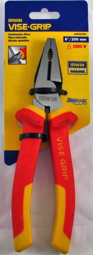 IRWIN 10505874NA VISE-GRIP Pliers,High-Leverage Combination, 1000V Insulated 8