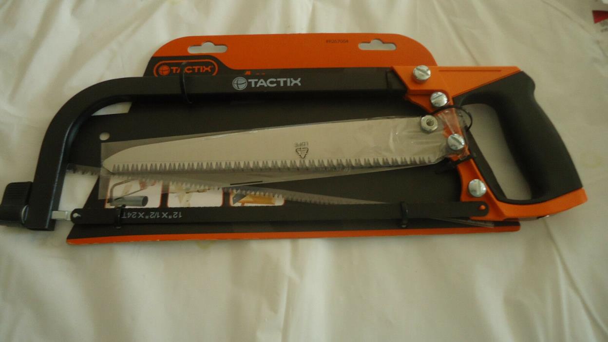 4-in-1 TACTIX R257004 HANDSAW-FOUR DIFFERENT CUTTING BLADES-NIB