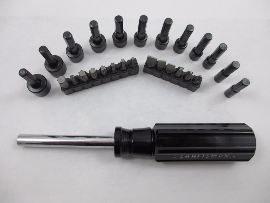 Craftsman Magnetic Handle - 14 Screwdriver Bits & 12 Nut Driver Bits -