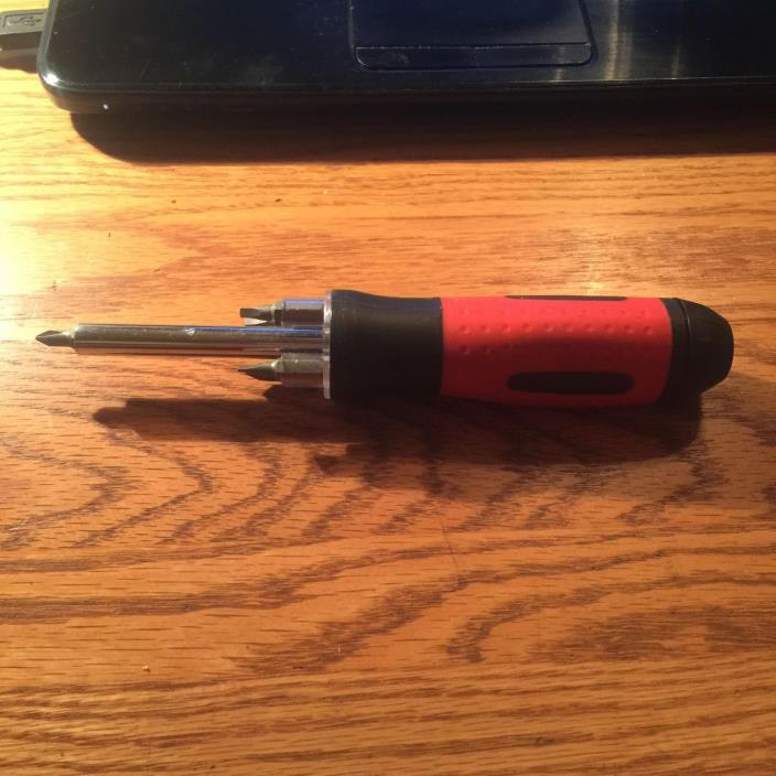 5-in-1 Screwdriver - Variety of Bits and LED Light - Batteries Included !