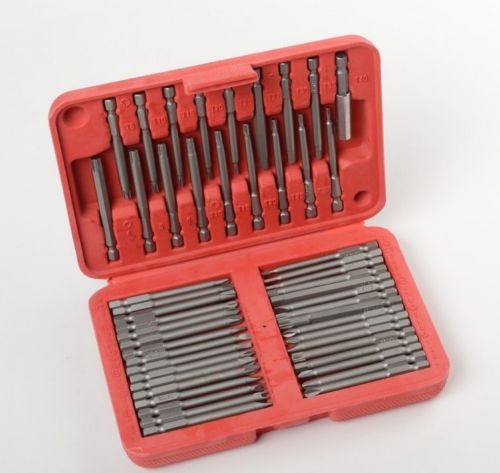 50pc LONG Security Bit Set Tamper Proof Torx Star Tri Wing Pozi Torque EXTRA