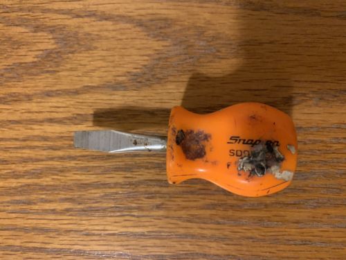 Snap-on Orange stubby screwdriver flathead