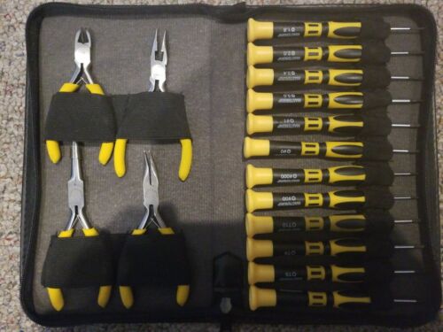 16 Piece Mini Precision Screwdriver Pliers Computer Repair Tool Jewelry Kit Set