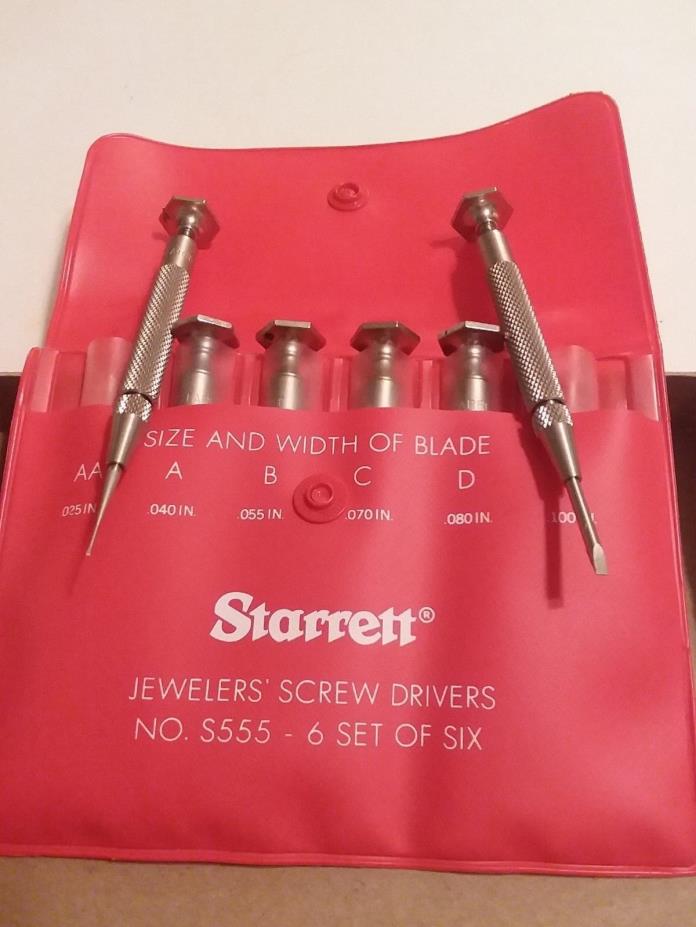 Starrett Jewelers Screwdriver Set Part # S555Z-6