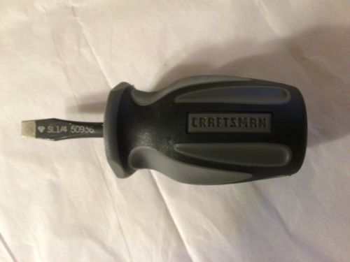 Craftsman Extreme Grip Diamond Tip Screwdriver SL 1/4 50936 Slotted Stubby New