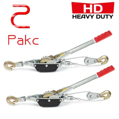 2x 4 Ton Hand Puller Heavy Duty Winch Pull Hoist Come Along Cable Lever MS