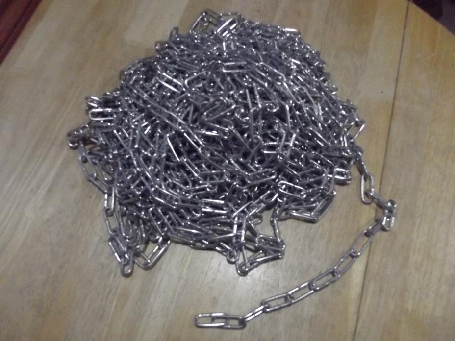 100 Feet Zinc plated, welded links, steel chain  1 3/8