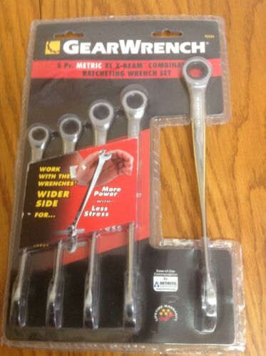 GearWrench 5pc Metric XL X-Beam Combination Ratcheting Wrench Set 95554