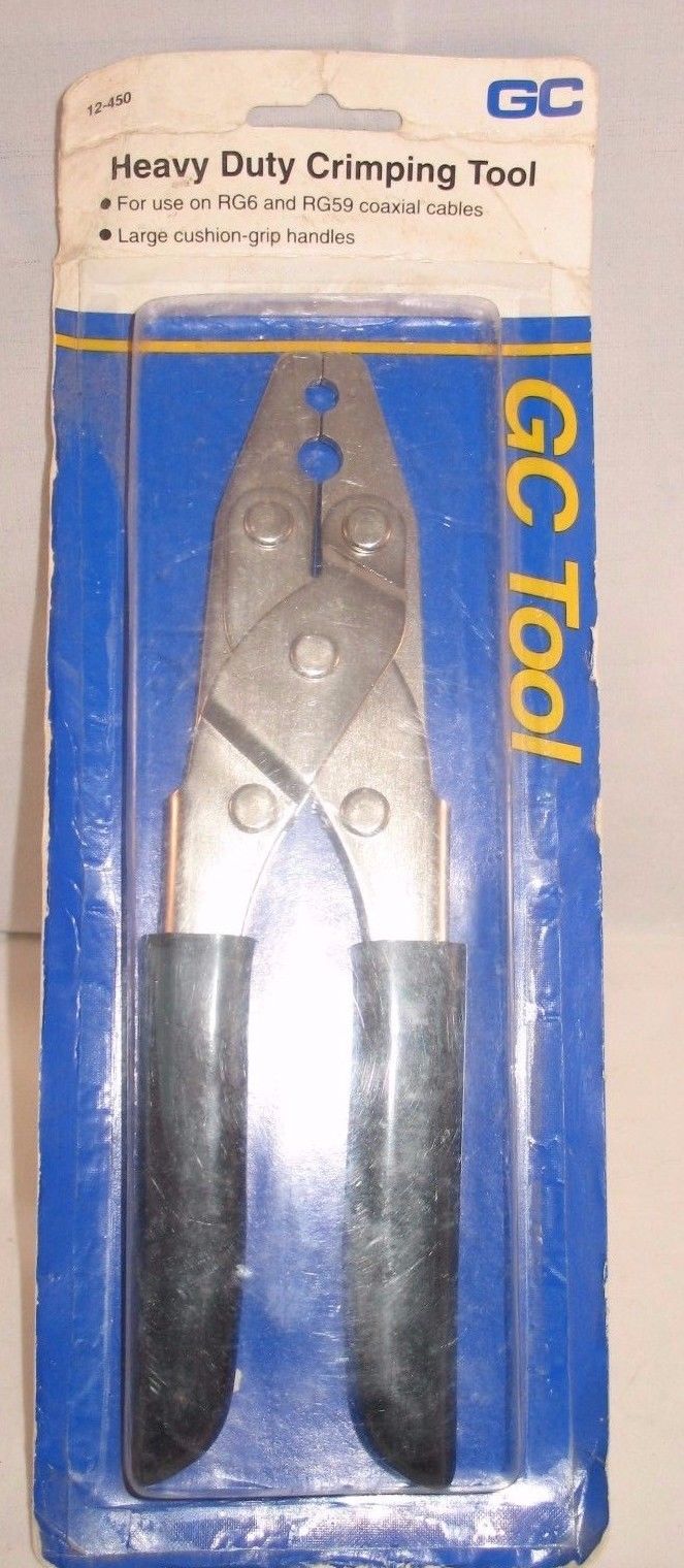 GC Tool #12-450 Heavy Duty Crimp Tool for RG6 & RG59 Coax