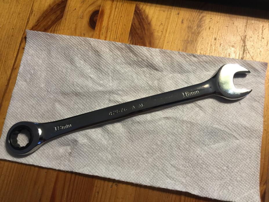 NEW - Craftsman 18MM Polished Combination Ratcheting Wrench - FREE SHIPPING