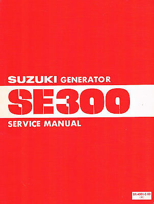 Official SUZUKI generator SE300 Service Manual -1980