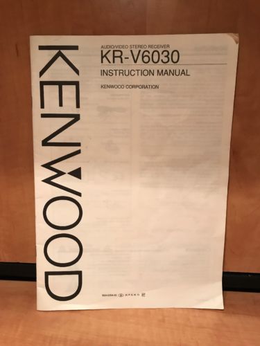 KENWOOD KR-V6030 INSTRUCTION  Owners Manual
