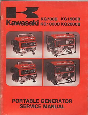 KAWASAKI SEE COVER LIST P/N 99964-0019-03 PORTABLE GENERATOR SERVICE MANUAL(307)