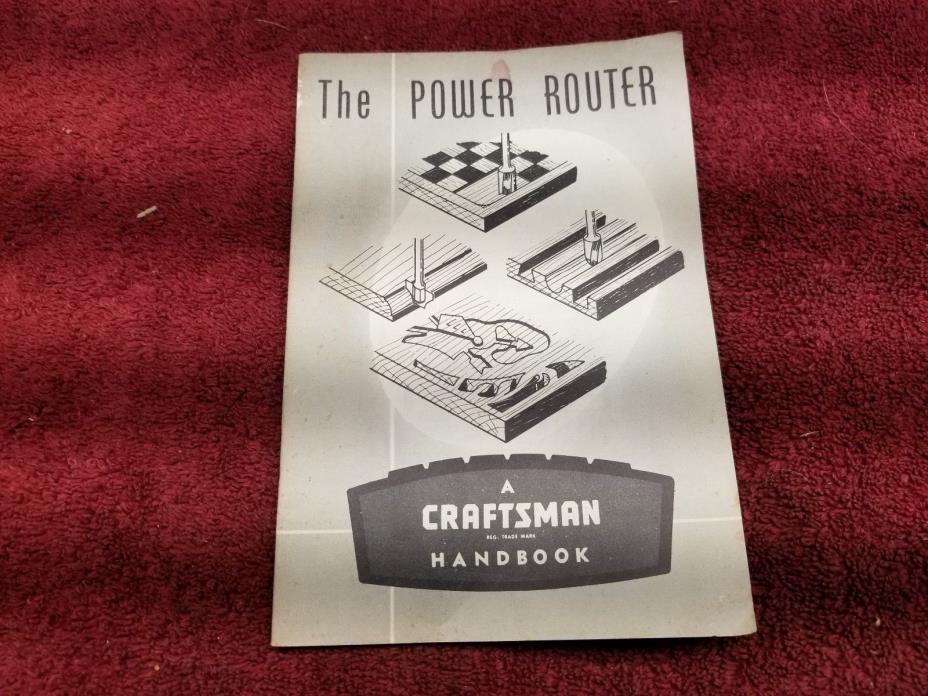 Original CRAFTSMAN 1966 THE POWER ROUTER HANDBOOK