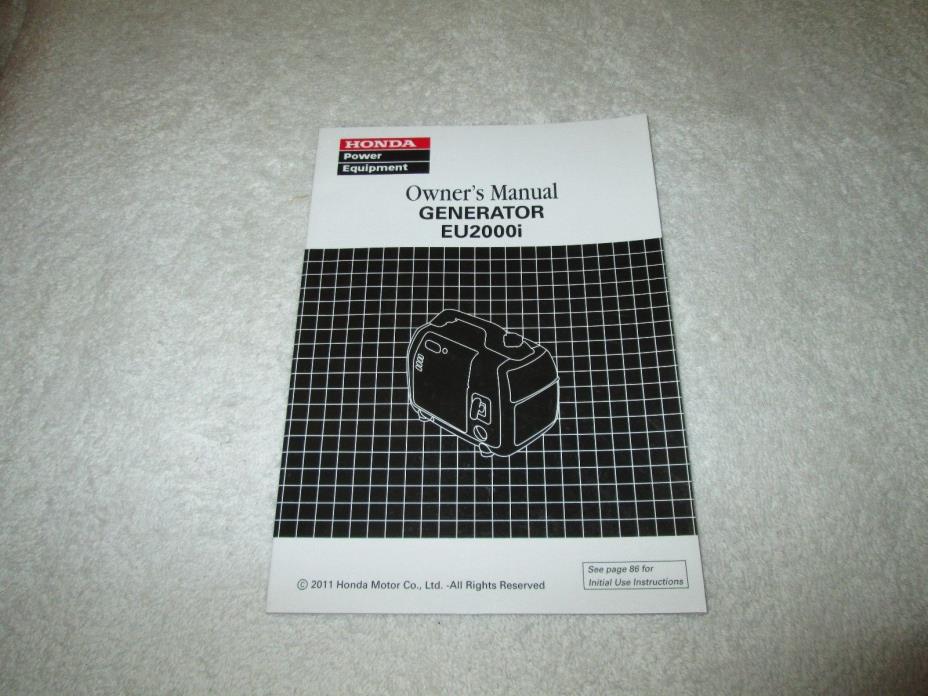 HONDA GENERATOR OWNER'S MANUAL EU2000i GUIDE