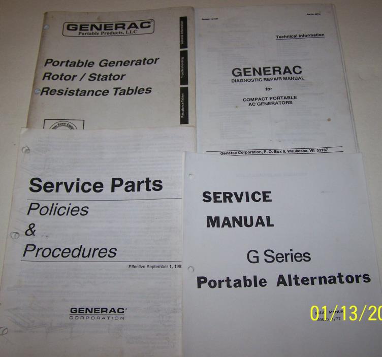 GENERAC Generator/Engine Repair and Service Manuals
