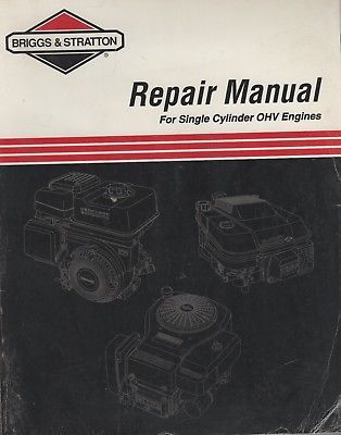 1999  BRIGGS & STRATTON SINGLE CYLINDER OHV REPAIR MANUAL 272147 (480)