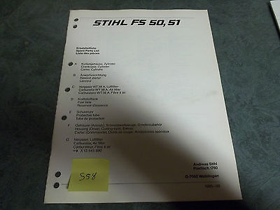 STIHL dealer part list manual FS 50 51