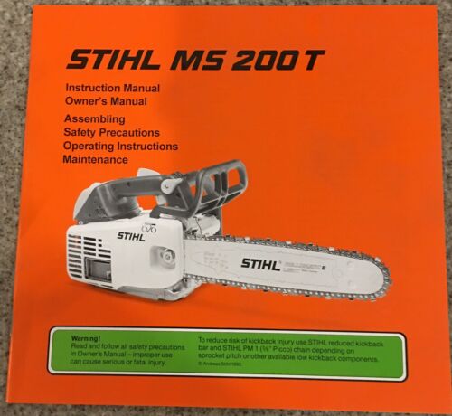 STIHL MS200T chainsaw owners manual