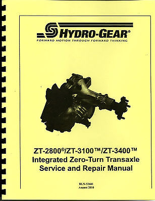 Hydro Gear ZT-2800/ZT-3100/ZT-3400 Transaxle Service & Repair Manual