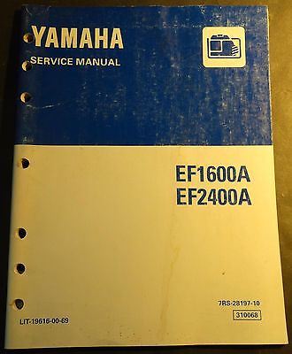 1997 YAMAHA EF1600A & EF2400A GENERATOR SERVICE MANUAL LIT-19616-00-69  (218)