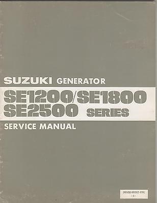 1983 SUZUKI GENERATOR SE1200/1800/2500 P/N 99500-90301-01E SERVICE MANUAL(031)