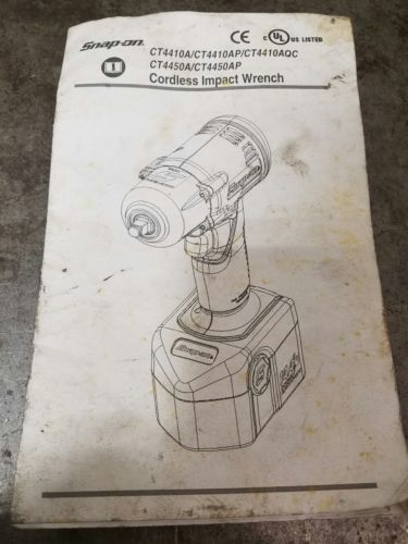 Snap-On CT4410A Impact Manual Diagram Instructions