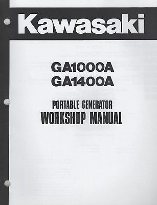 KAWASAKI  PORTABLE GENERATOR GA1000A / GA1400A WORKSHOP MANUAL 99924-2012A (134)