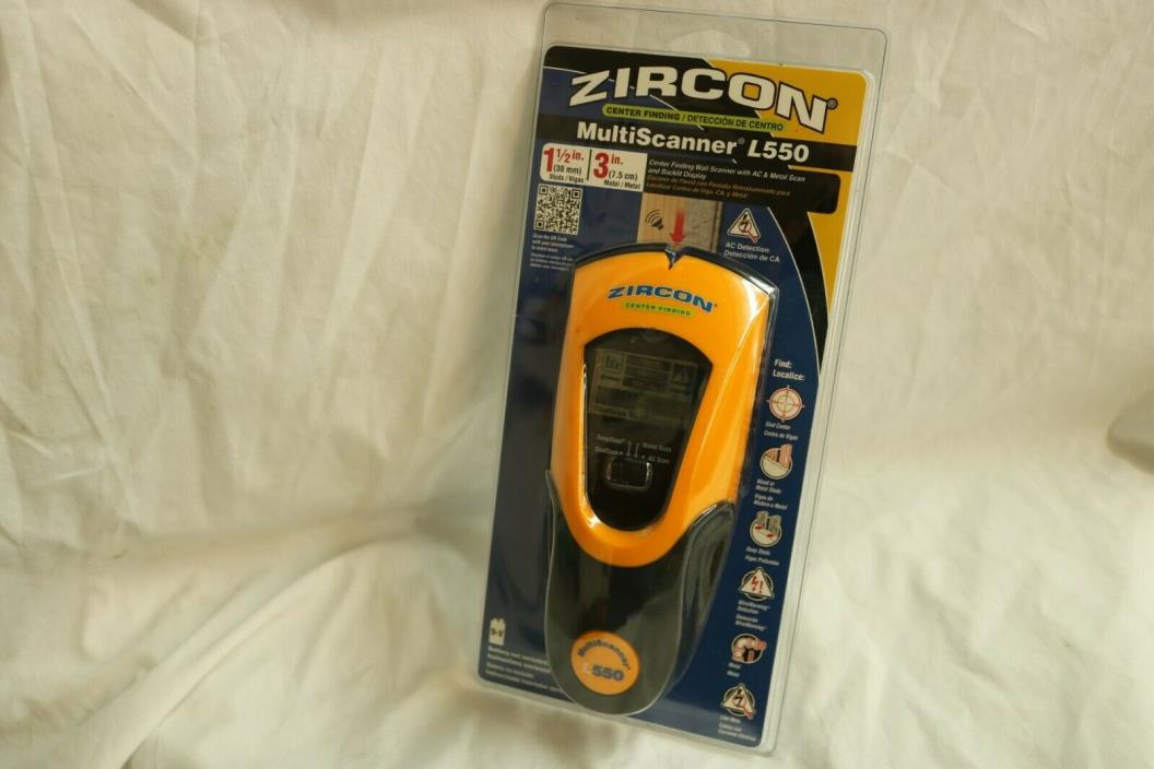 ZIRCON L550 MULTICSCANNER CENTER FINDING WALL SCANNER W/ AC & METAL SCAN