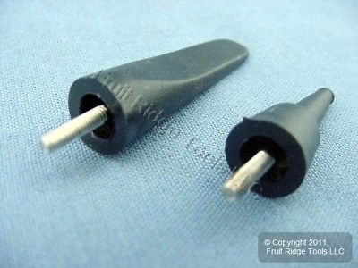 Pair Leviton Black Spare Duckbill Needlepoint Speaker Probe Tip Set 49561-TIP