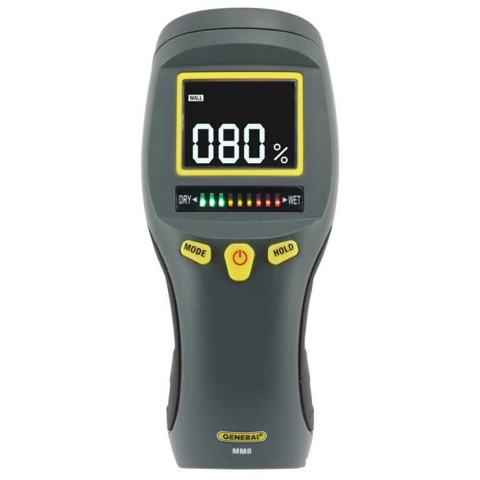 Professional Digital Pinless Moisture Meter with Backlit LCD
