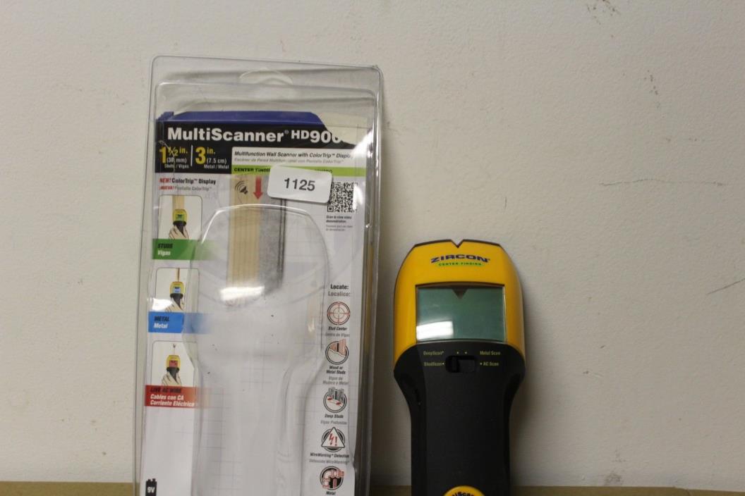 1125 Zircon HD900c MultiScanner Stud/Wire/Metal Sensor Multicolor Display