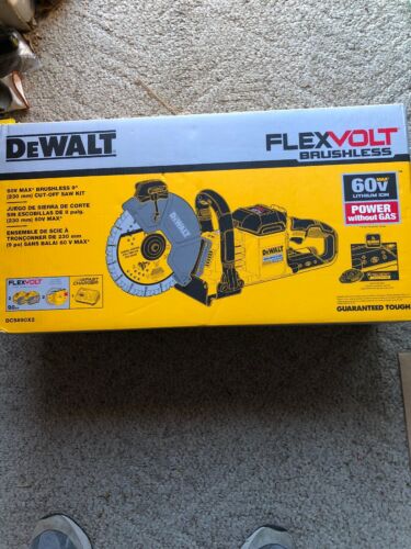 DEWALT DCS690X2 FlexVolt 60V Brushless 9 in. Cut-Off Saw Kit New