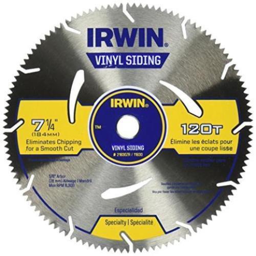 Irwin Tools Marathon Vinyl Siding Circular Saw Blade 7 1/4