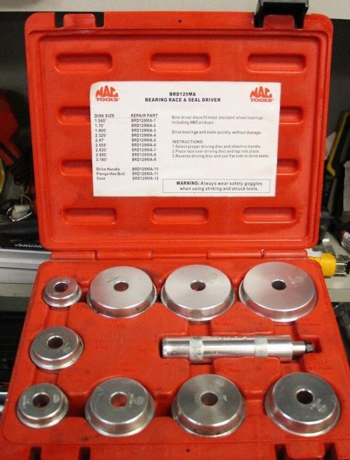 MAC TOOLS BEARING RACE & SEAL DRIVER SET BRD129MA •Free Shipping•