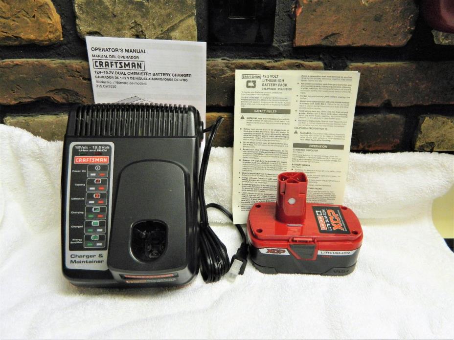 NEW Craftsman 19.2v C3 XCP Battery High Capacity 4Ah PP2030 Charger CH2030