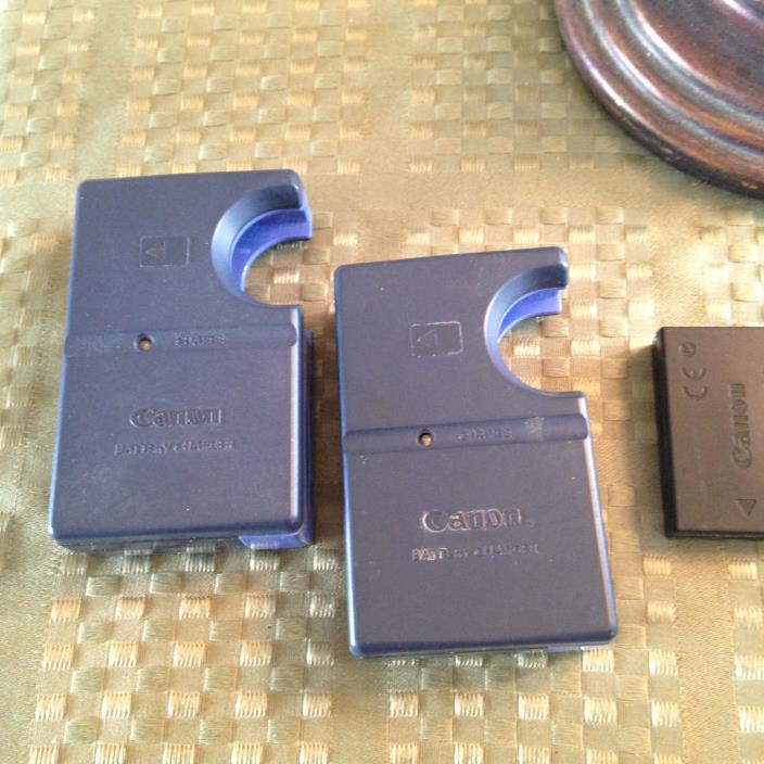 Canon Camera Battery Charger x 2 for CB-2LS Battery Pack NB-1L 3.7V