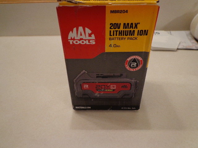 20V MAX* R-SPEC LI-ION BATTERY 4.0AH OIL RESISTANT NEW MAC TOOLS DEWALT MBR204