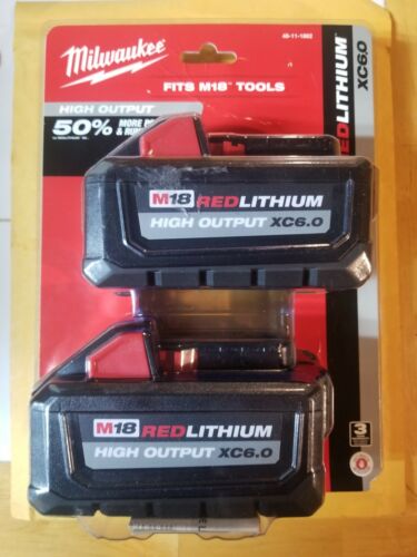 Milwaukee 48-11-1862 Genuine M18 Red Lithium High Output XC 6.0Ah 2-pack Sealed
