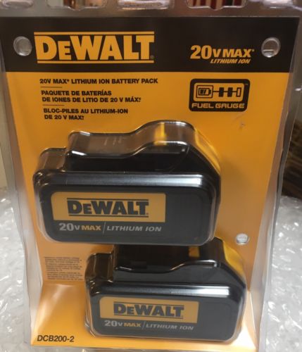 2018 DEWALT 3.0Ah  DCB200-2/20V Max Battery/2 Pack/BRAND NEW-Sealed Package