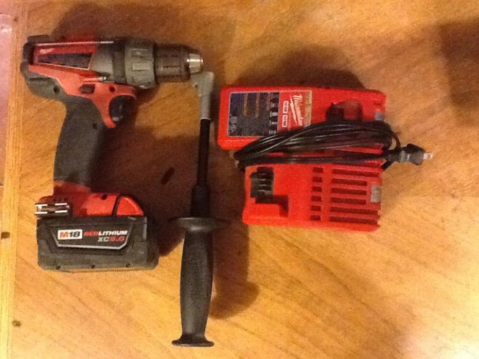 Milwaukee M18 Red Lithium XC 5.0 Drill/Driver, Charger For M12 & M18, XC 5.0