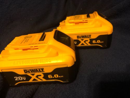 BRAND NEW DEWALT DCB206-2 20V MAX LITHIUM ION XR 6.0AH 2 PACK BATTERIES