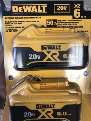 DEWALT DCB2062 20V Lithium-Ion Battery 2 Pack Free Shipping, 2018 Production