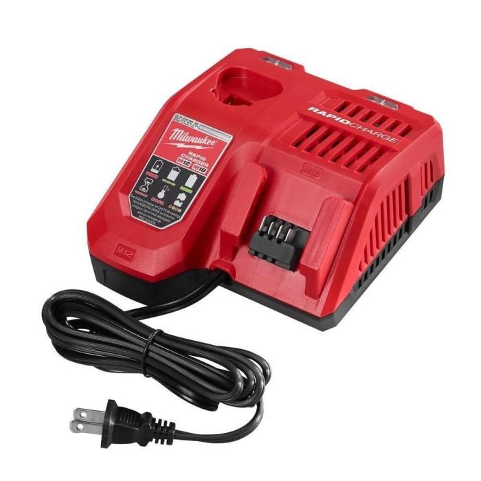 GENUINE New Milwaukee M12 M18 RAPID CHARGER 48-59-1808 Lithium 12 18 Volt