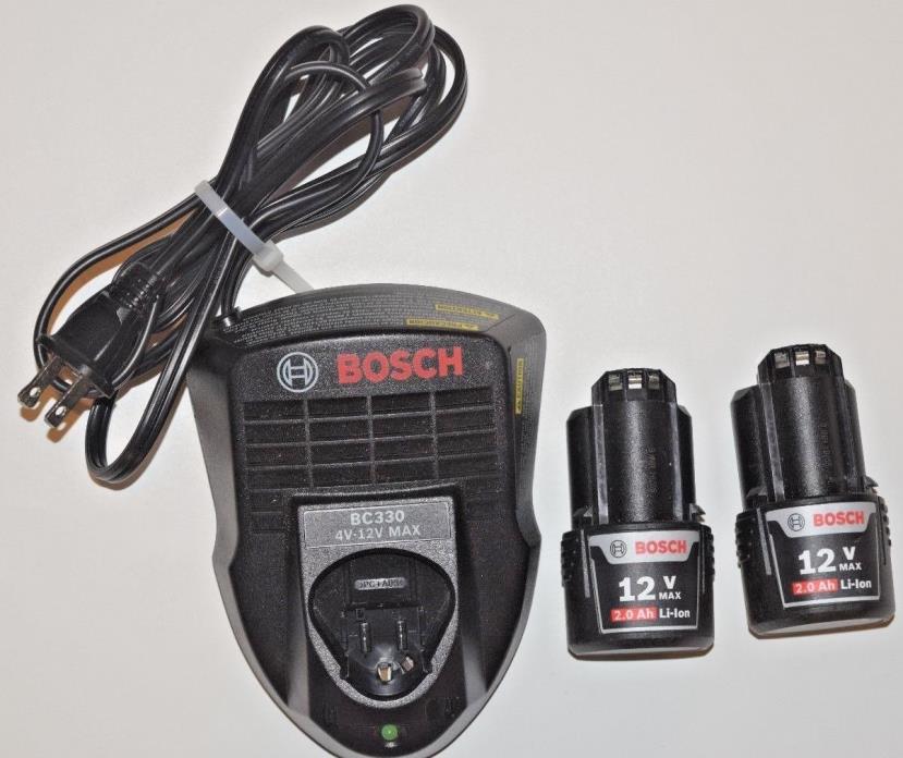 Bosch 12v Li-ion charger with 2 batteries