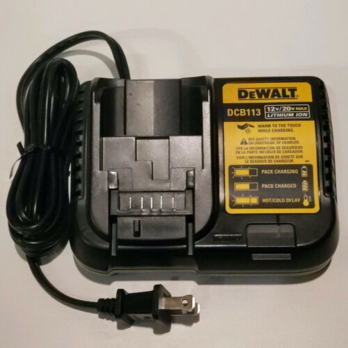 NEW DEWALT DCB113 12/20V 20 VOLT MAX LITHIUM ION BATTERY CHARGER-PRIORITY SHIP!